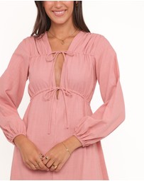 Petal & Pup - Riven Long Sleeve Maxi Dress - Pink