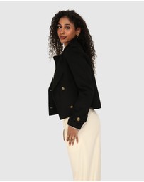Belle & Bloom - Better Off Military Peacoat - Black
