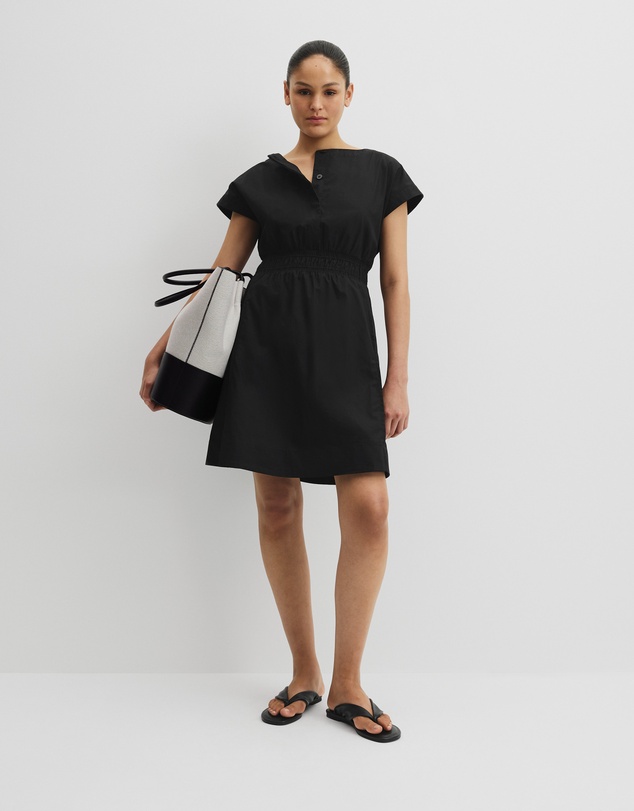 Country Road - Australian Cotton Shirred Waist Mini Dress