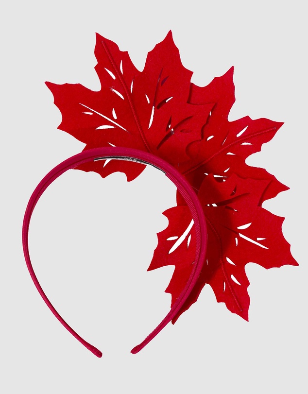 Max Alexander - Laser-Cut Red Winter Racing Fascinator