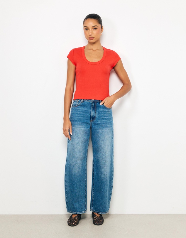 AERE - Deep Scoop Cotton T-Shirt