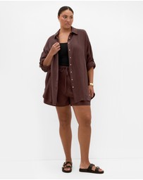 City Chic - Poolside Cover Up Shirt