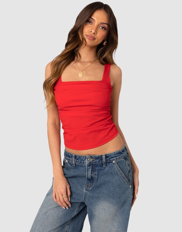 EDIKTED - Rio Ruched Square Neck Top