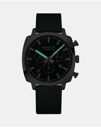 Mondaine - Mondaine Official Swiss Railways Grand Cushion 41mm Forest Green Watch Set