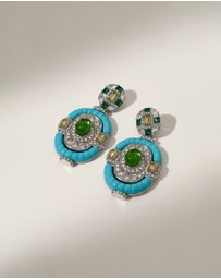 Mossée - Olivia Emerald Oval-Shaped Earrings