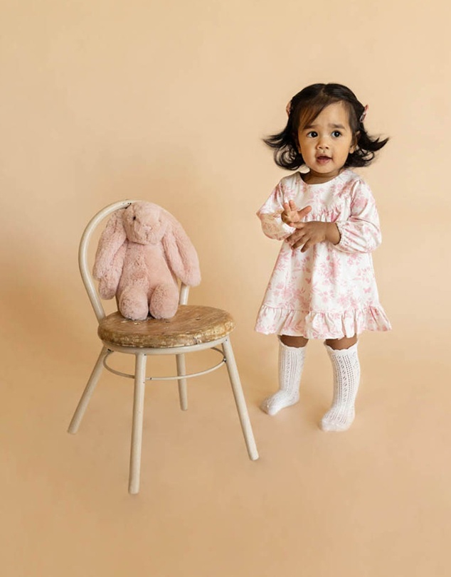 Bebe by Minihaha - Fern Birds Organic Overlay Dress - Babies