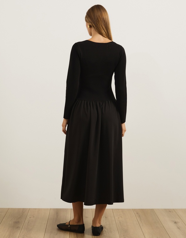 Atmos&Here - Blair Long Sleeve Cardigan Knit Midi Dress