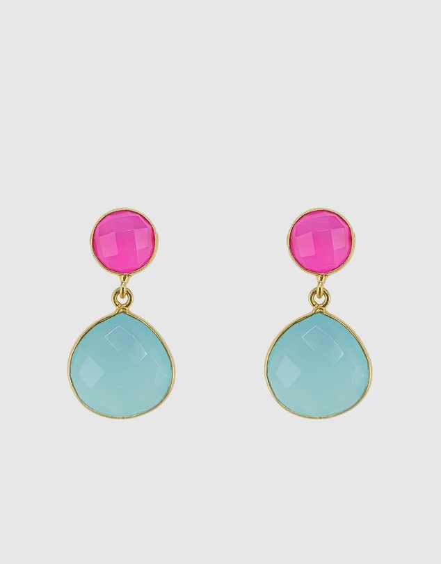 Izoa - Marina Drop Stud Earrings