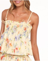 Petal & Pup - Cosima Baby Doll Top - Yellow Floral