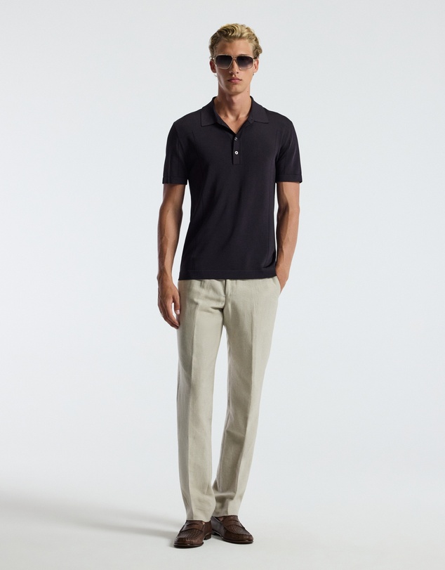 Calibre - Shiny Rayon Polo Currant