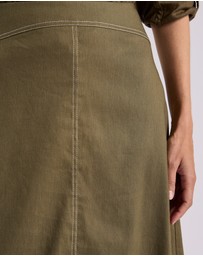 David Lawrence - Cabello Stretch Linen Skirt
