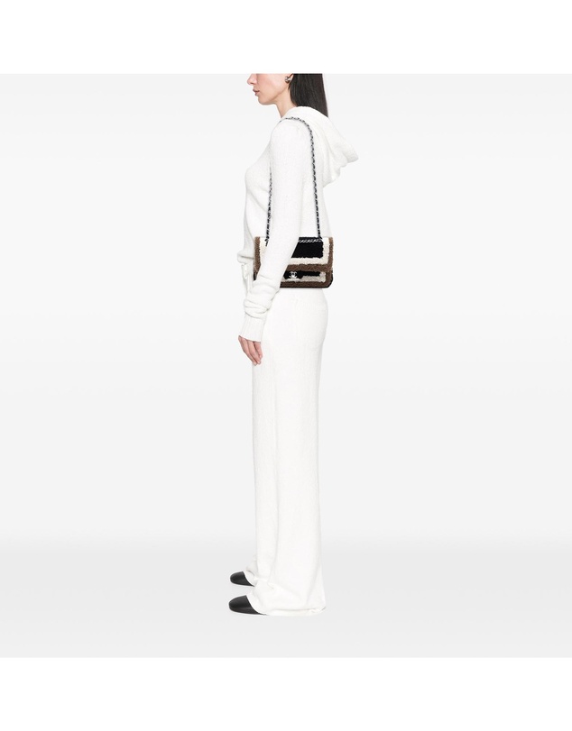 Pre-Loved by Azura Reborn - Pre-Loved Medium Classic Tricolor Shearling Double Flap