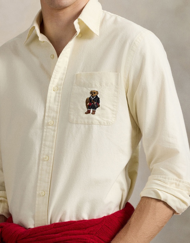 Polo Ralph Lauren - Custom Fit Polo Bear Oxford Shirt - ICONIC EXCLUSIVE