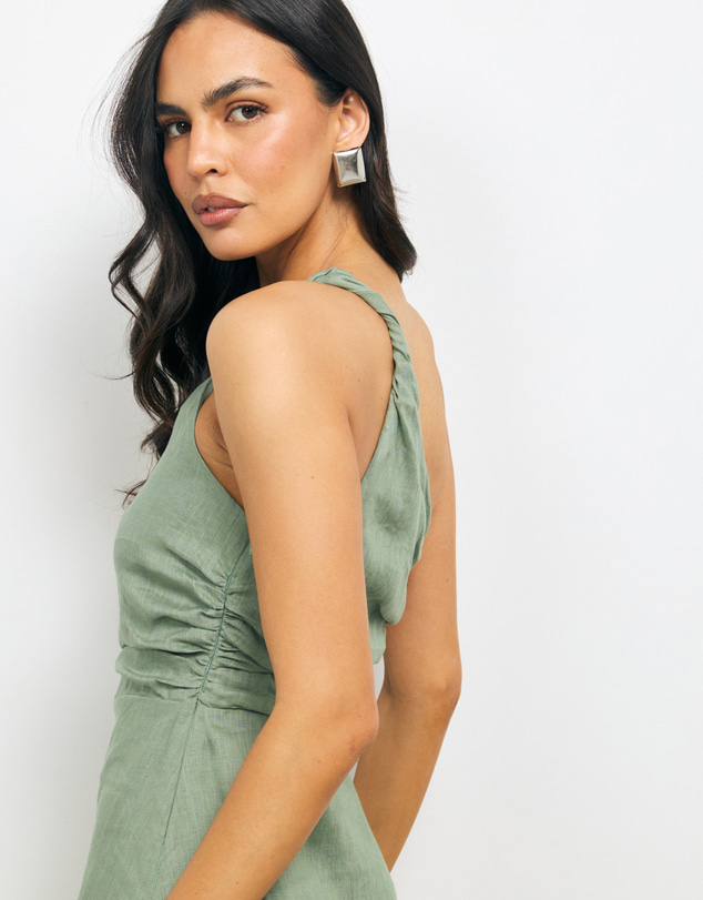 AERE - Lettie One Shoulder Maxi Dress