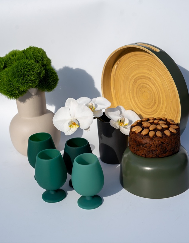 porter green - stemm | silicone unbreakable wine glasses