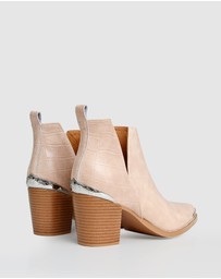 Belle & Bloom - Austin Croc Embossed Ankle Boot