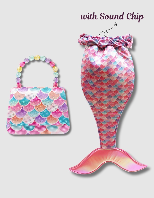 Pink Poppy - Pastel Mermaid Tail Accessories Bundle