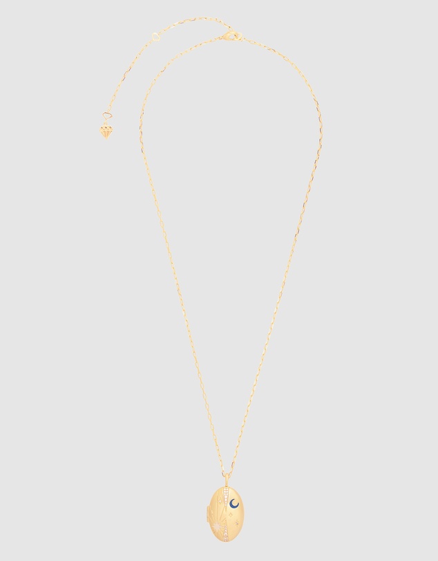 Wanderlust + Co - You Are Magic Gold Medallion Locket Necklace