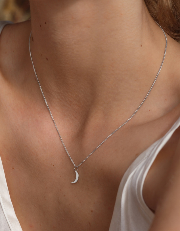 Luna Rae - Sterling Silver Classic Crescent Necklace