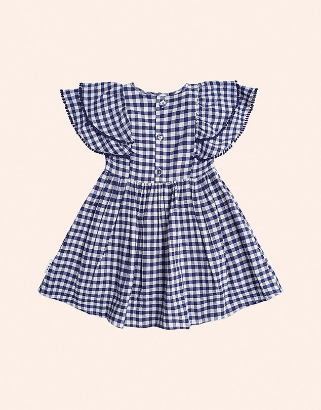 Huxbaby - Cherry Pie Frill Dress Checks - Babies