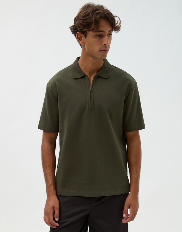 AERE - Relaxed Zip Polo