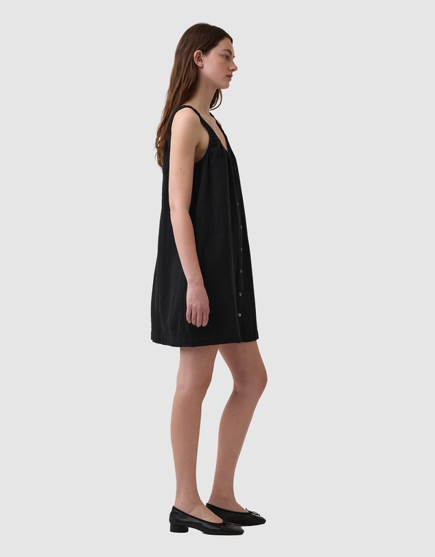 GAP - Sleeveless Scoop Button Front Mini Dress