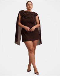 Forever New Curve - Bowie Curve Mini Dress With Shawl