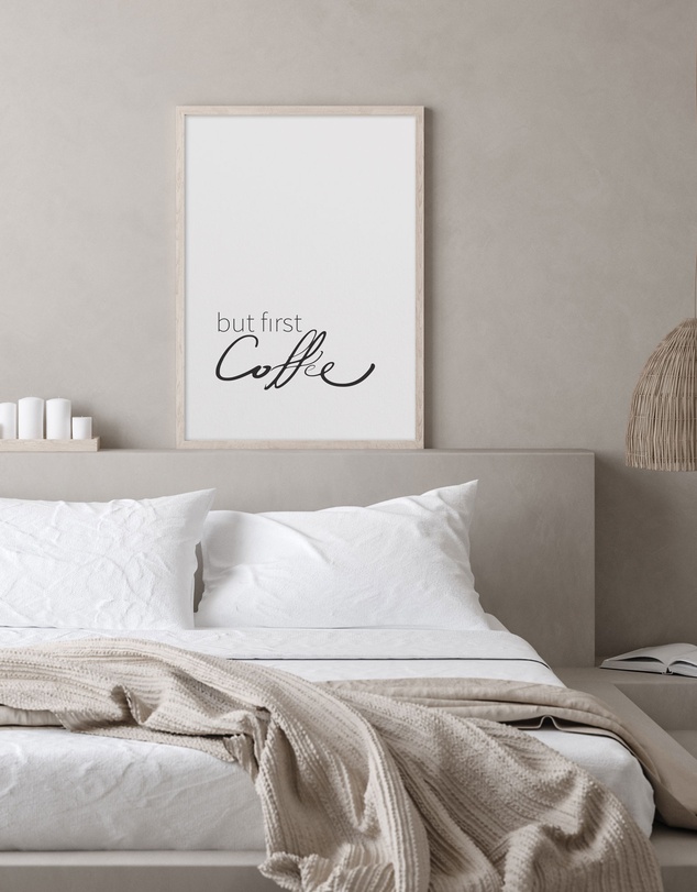 Olive et Oriel - But First Coffee Art Print