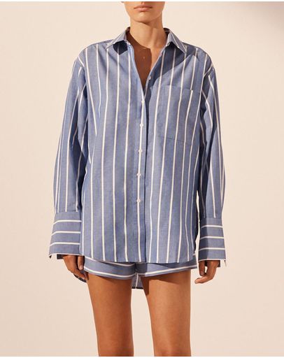 Chambray Blue & Ivory