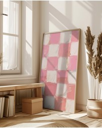 Olive et Oriel - Pinkchecks by Treechild Art Print