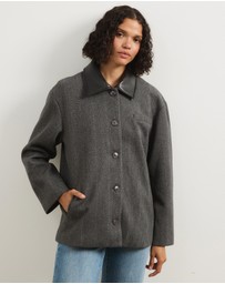 Atmos&Here - Sofia Herringbone Boxy Jacket