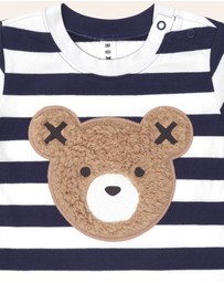 Huxbaby - Furry Huxbear Stripe Tee - Babies-Kids