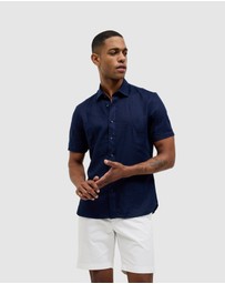 Politix - Embroidered Floral Short Sleeve Shirt