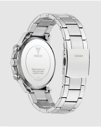 GUESS - Guess Men's Silver Tone 44mm Multi-function Watch