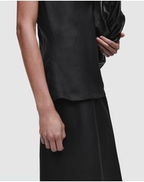 COS - Linen-Blend Midi Column Skirt