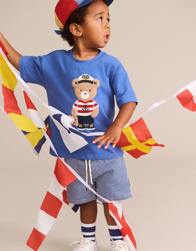 Huxbaby - Nautical Hux Drop Shoulder Slouchy Tee - Babies-Kids