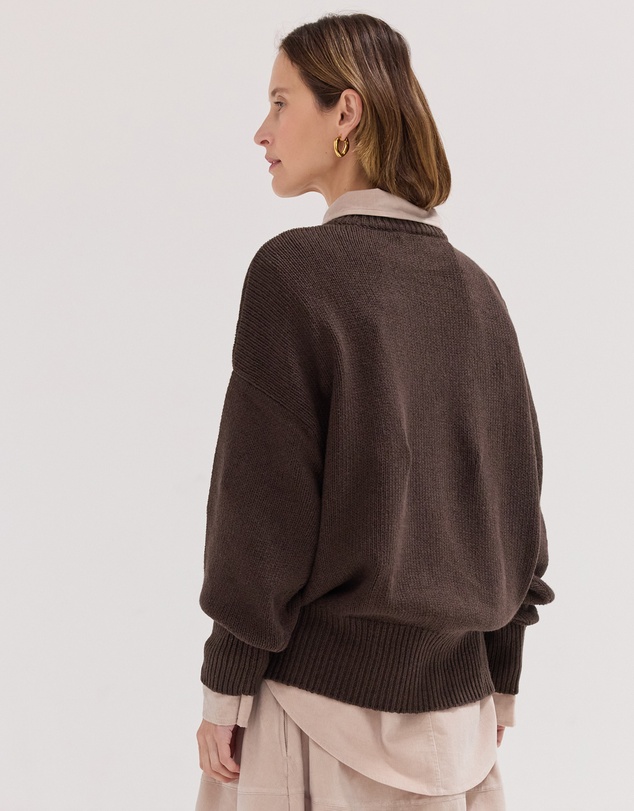 Cloth & Co. - The Billow Sleeve Jumper Brazil Nut