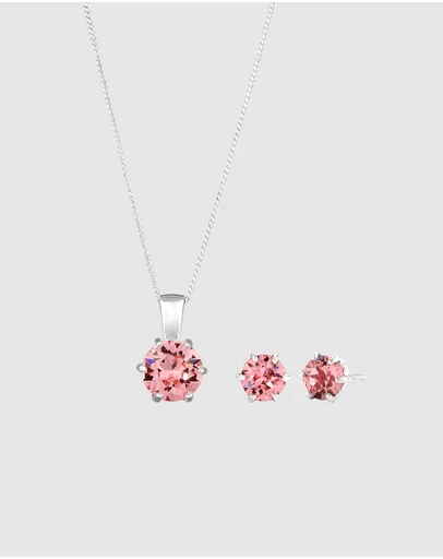 Elli Jewelry - Jewelry Set Crystal 925 Sterling Silver