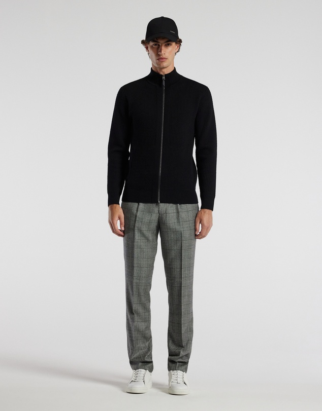 Calibre - Textured Zip Cardigan Black