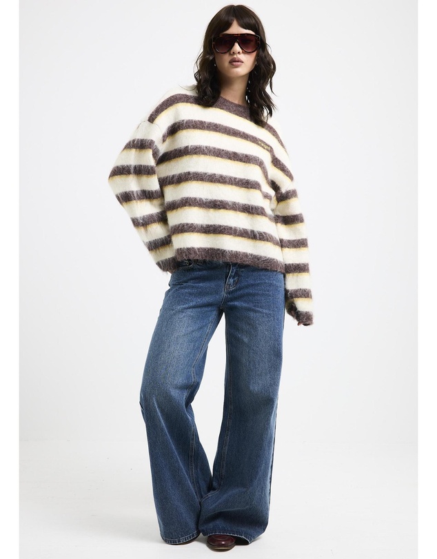 Insight - Aisha Brushed Stripe Crew Knit