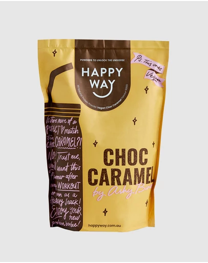 Happy Way - Ashy Bines Choc Caramel Vegan Protein Powder