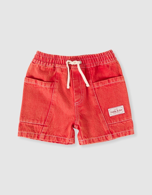 Goldie + Ace - Noah Denim Pocket Shorts - Babies-Kids