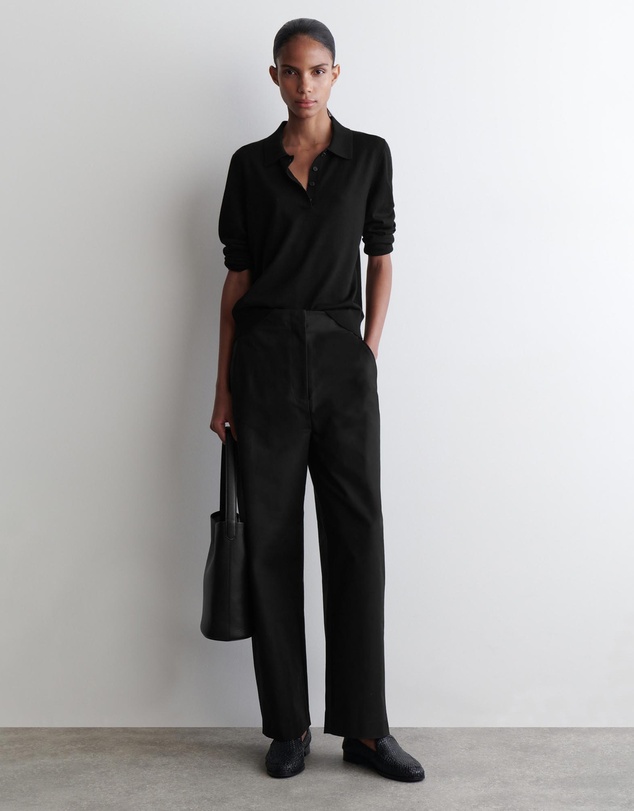 COS - Pima Cotton Barrel-Leg Trousers