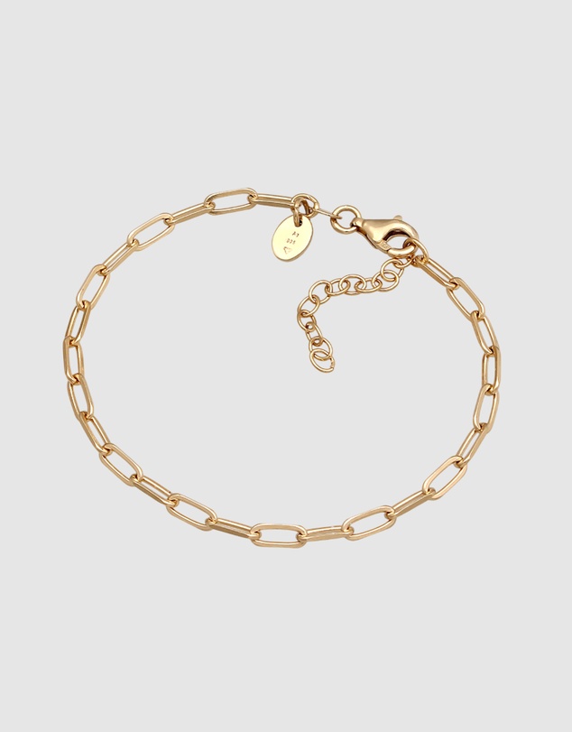 Elli Jewelry - Bracelet Heart 925 Sterling Silver Gold-Plated