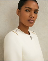 REISS - ATELIER - Athena Wool Collarless Belted Jacket