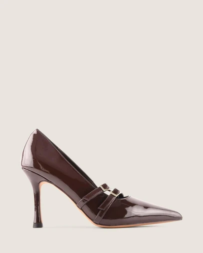 Shelly Shen - Jagger High Heel Pumps Brown Patent