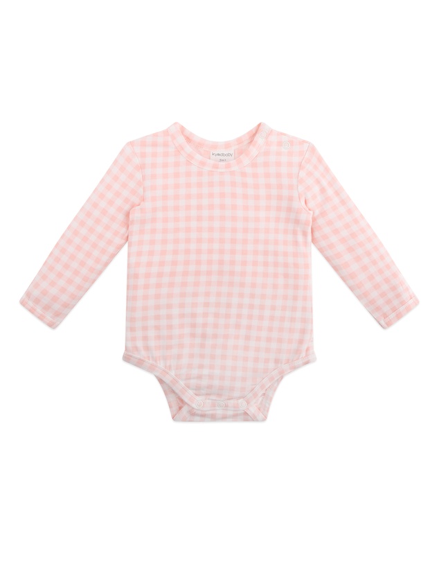 Kynd Baby - Comfy Bodysuit Long Sleeve in Petal Gingham