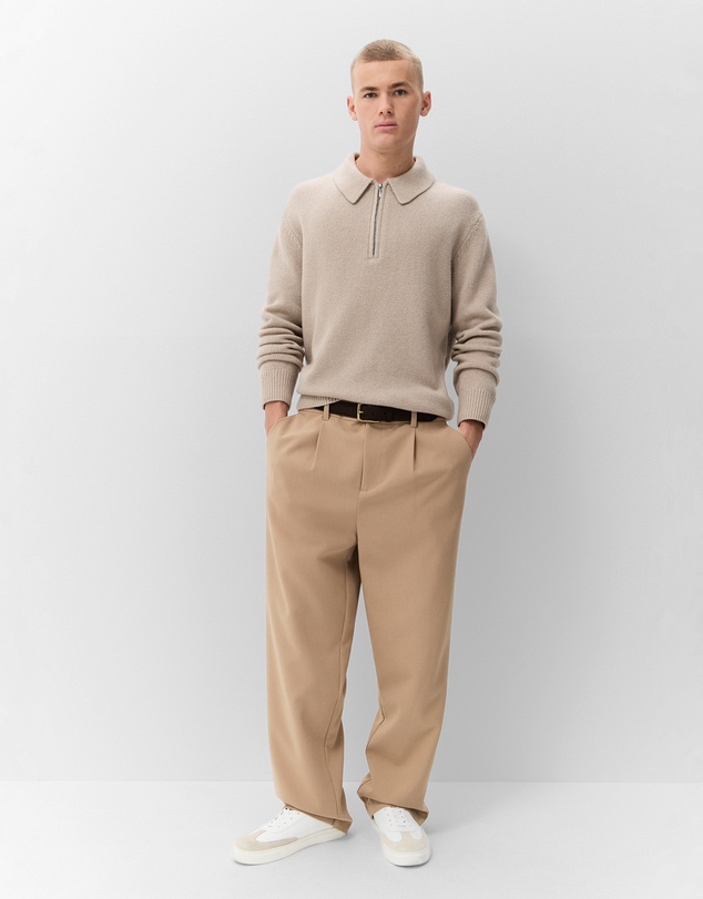 UNISON - Wool Zip Polo