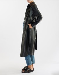 Amelius - Bolt Vegan Leather Shirt Dress