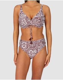 Baku Swimwear - Havana Ruched Side Mid Bikini Bottom